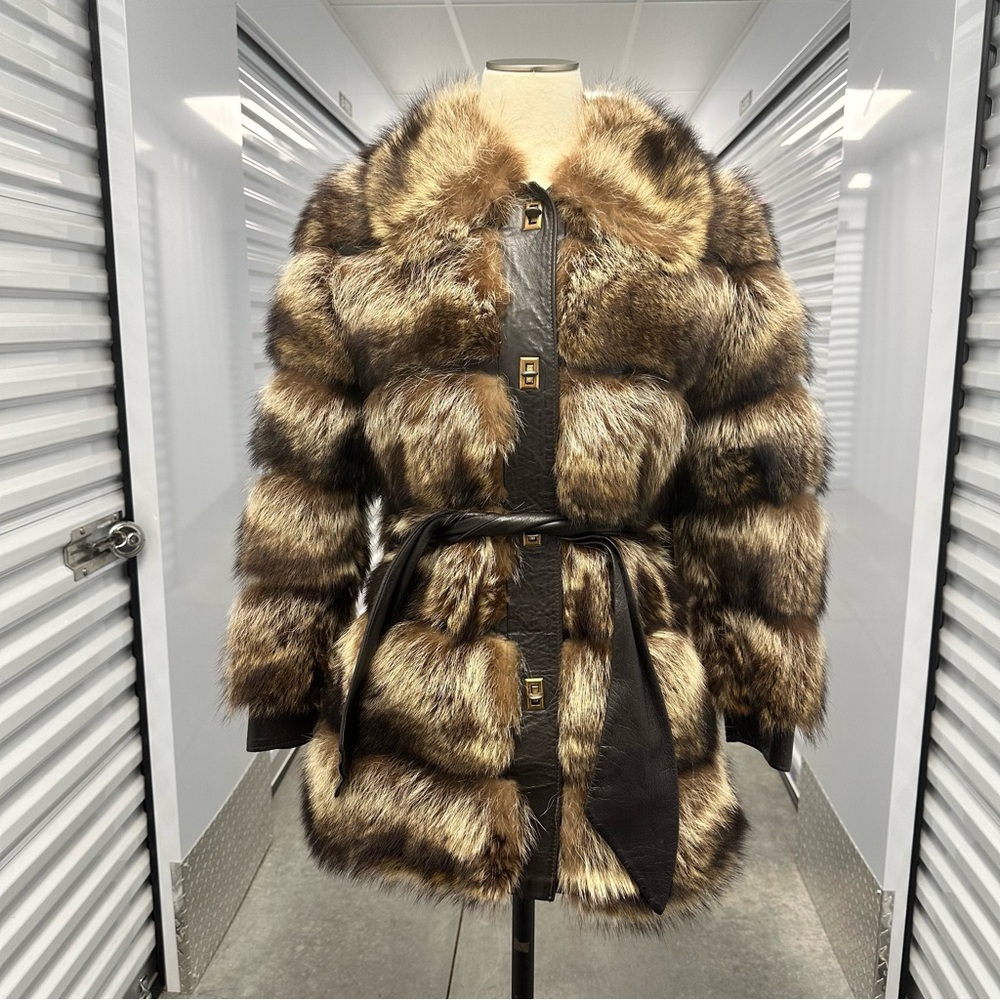 Vintage Brown and Black Teddy Jacket